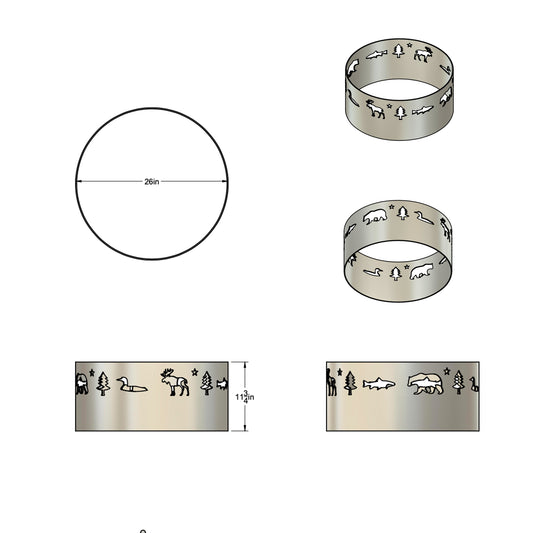 26" Maine Animal Firering