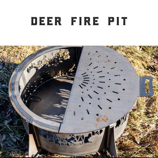 31" Deer Art Fire Pit